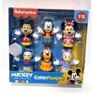 Little People Disney Mickey Minnie Donald Daisy Goofy Pluto Figure Pack New